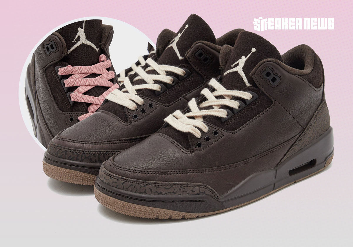 Air Jordan 3 Fireside en Velvet Brown, cuir graine et panneaux elephant