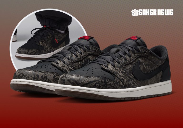 Air Jordan 1 Low OG « Laser » : le motif né d&rsquo;un cadeau d&rsquo;anniversaire de 2003 envahit le calendrier