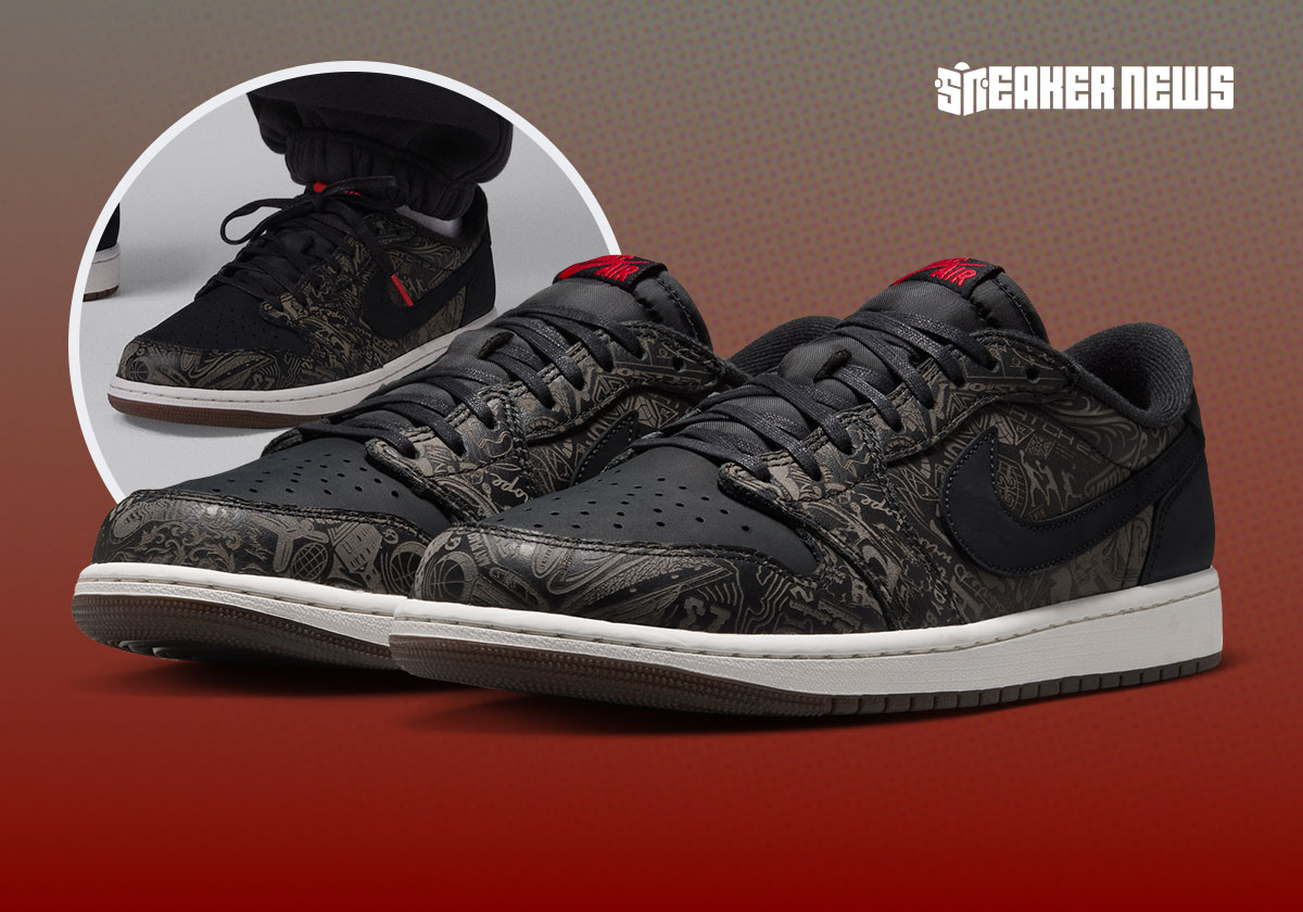 Air Jordan 1 Low OG « Laser » : le motif né d&rsquo;un cadeau d&rsquo;anniversaire de 2003 envahit le calendrier