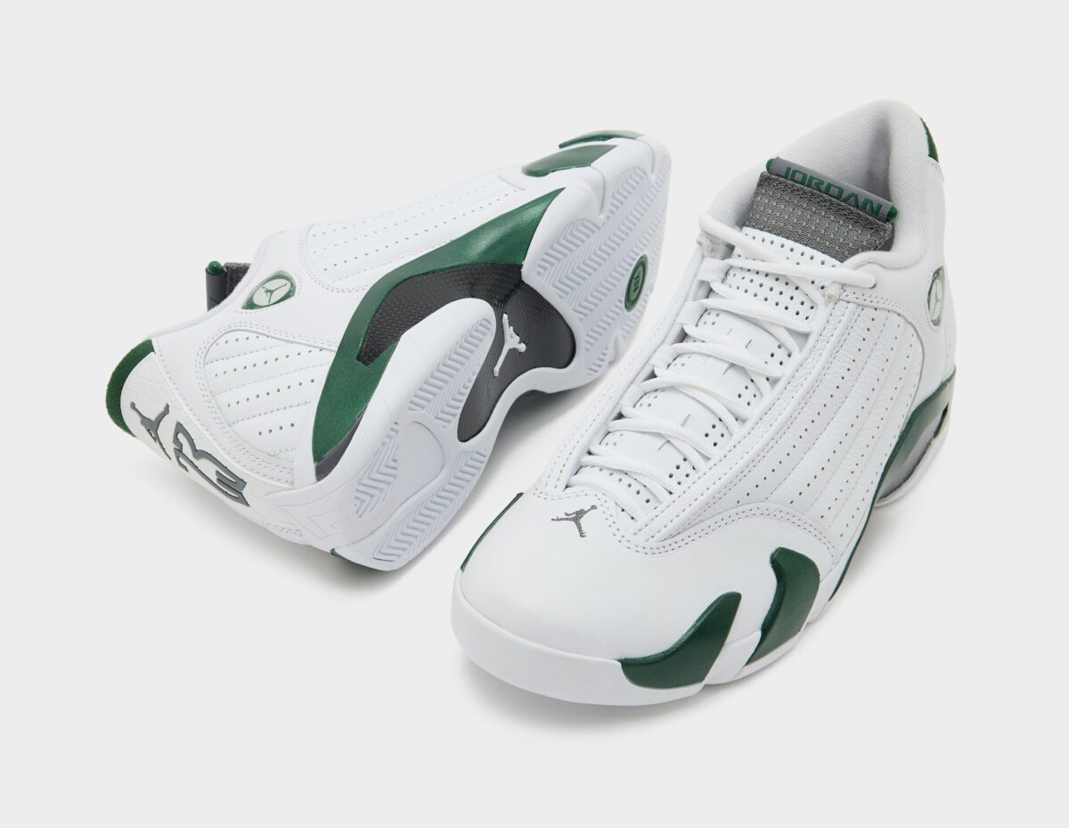 Air Jordan 14 Forest Green 487471-300 vue de dessus