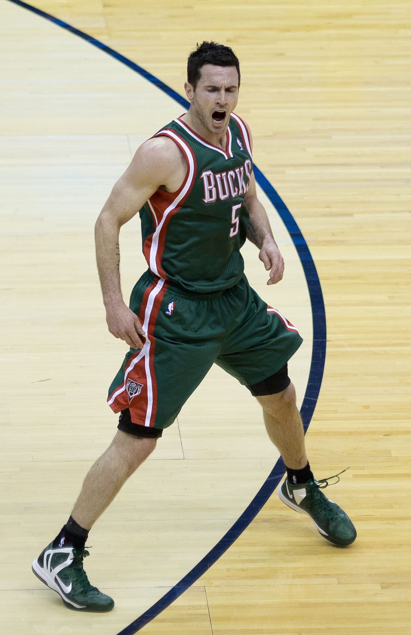 JJ Redick sous le maillot des Milwaukee Bucks en 2013