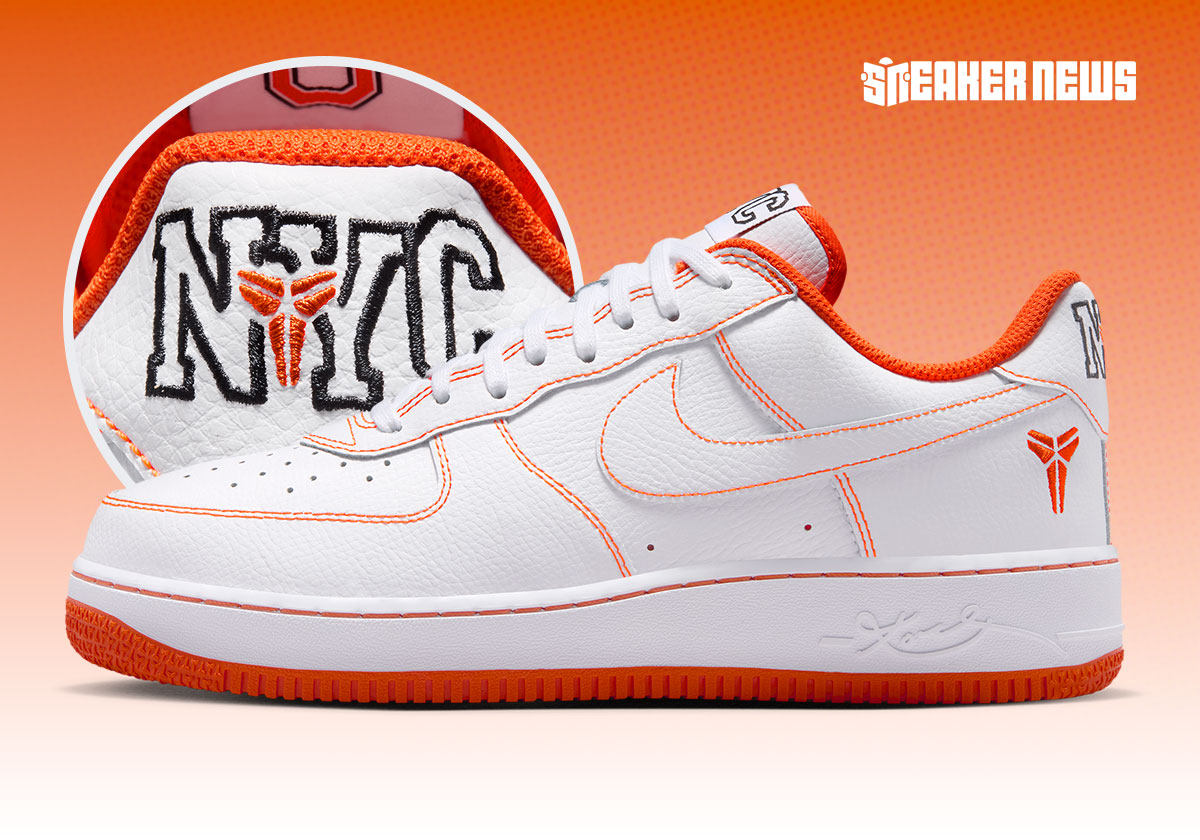 Nike Air Force 1 Low Protro Rucker Park Lord of the Rings de Kobe Bryant, blanc et orange
