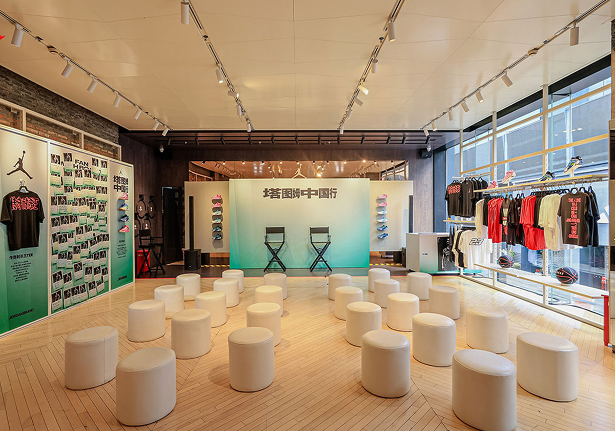 Lespace Jordan Brand amenage a Shanghai pour la tournee chinoise de Jayson Tatum