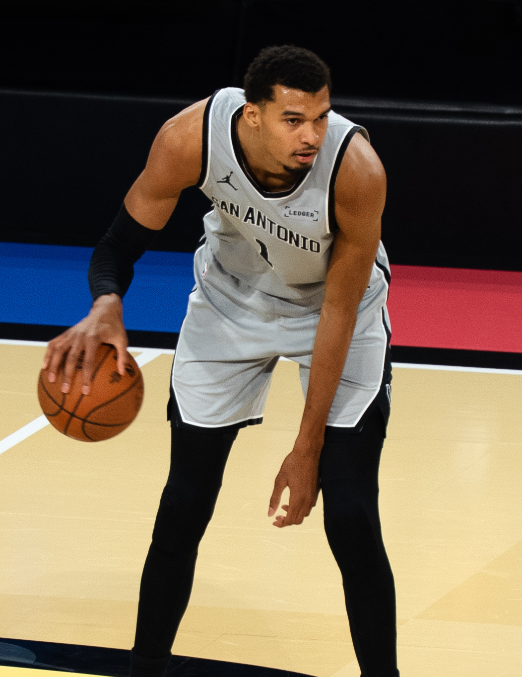 Victor Wembanyama sous le maillot des San Antonio Spurs