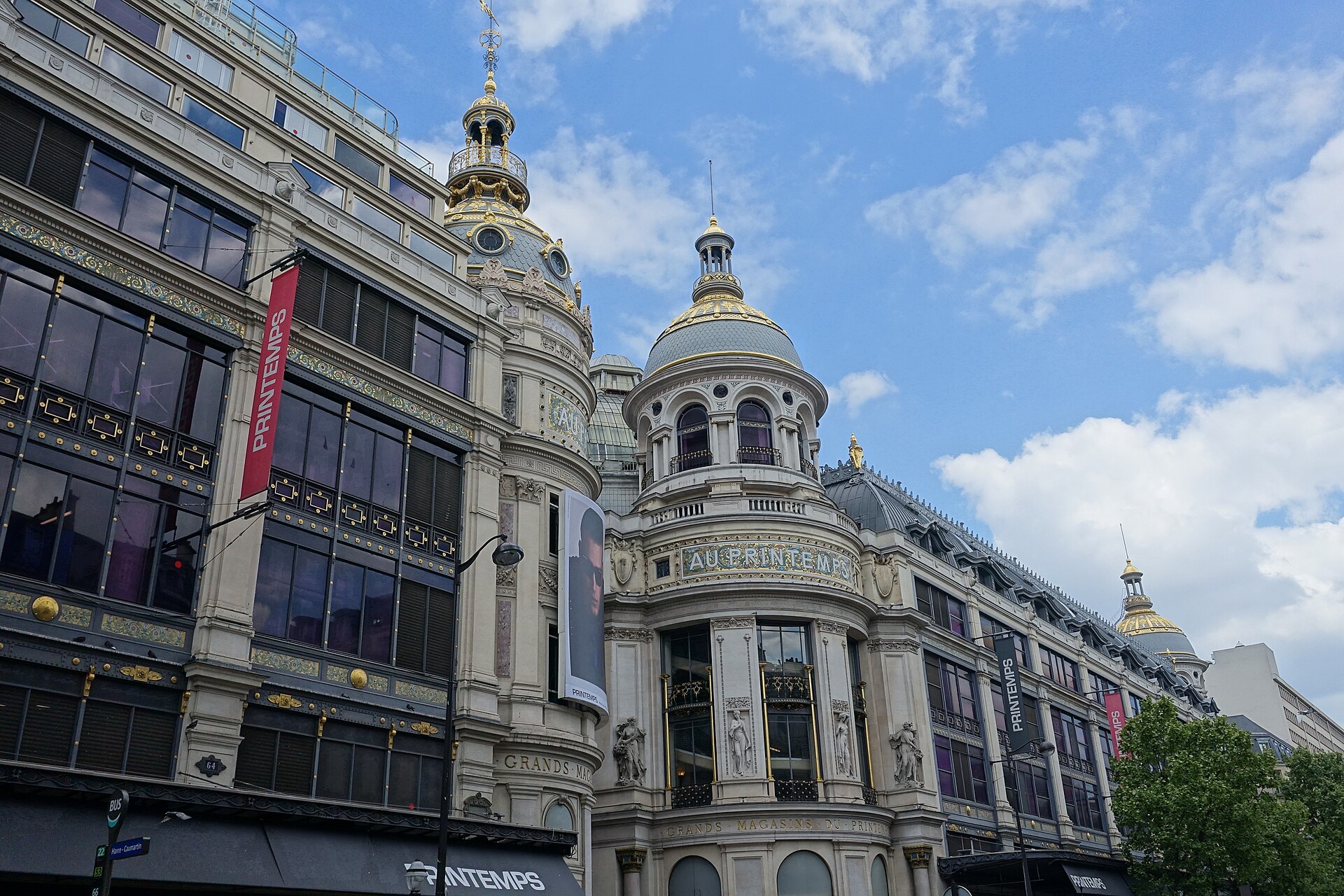 La façade du Printemps Haussmann
