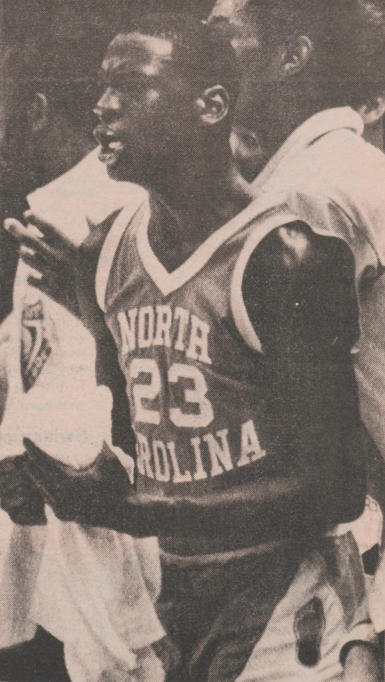 Michael Jordan sous le maillot numéro 23 de North Carolina en 1982